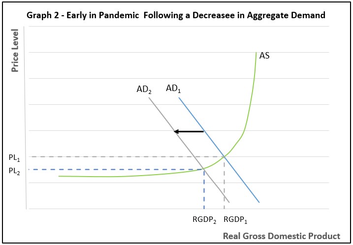 Graph of US Economy Early COVID